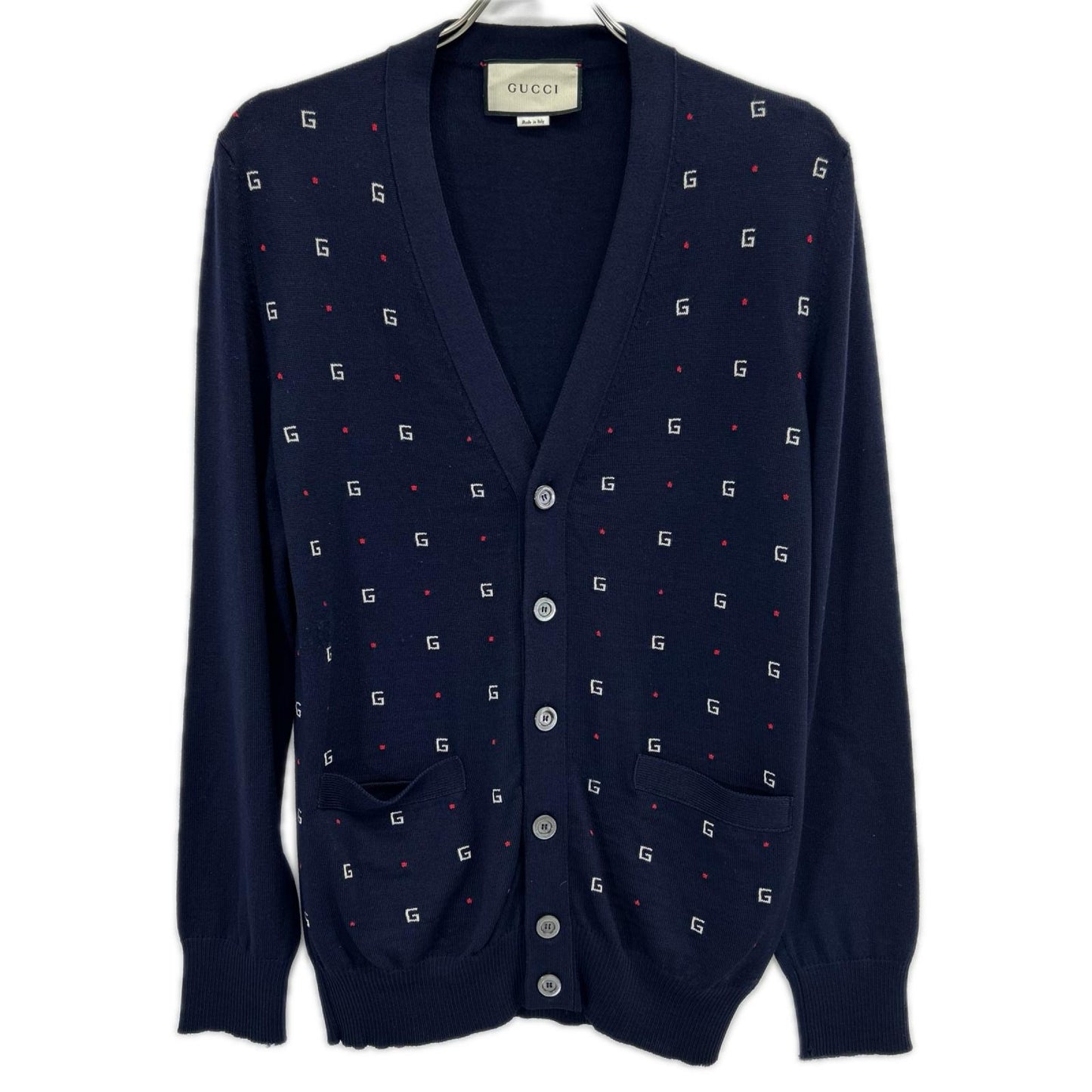 GUCCI グッチ 19SS 546276 ネイビー Gモチーフウール カーディガン トップス