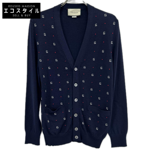 GUCCI グッチ 19SS 546276 ネイビー Gモチーフウール カーディガン トップス