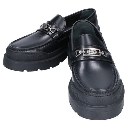 GUCCI グッチ 761519 ブラック レザー シェーリング ローファー シューズ