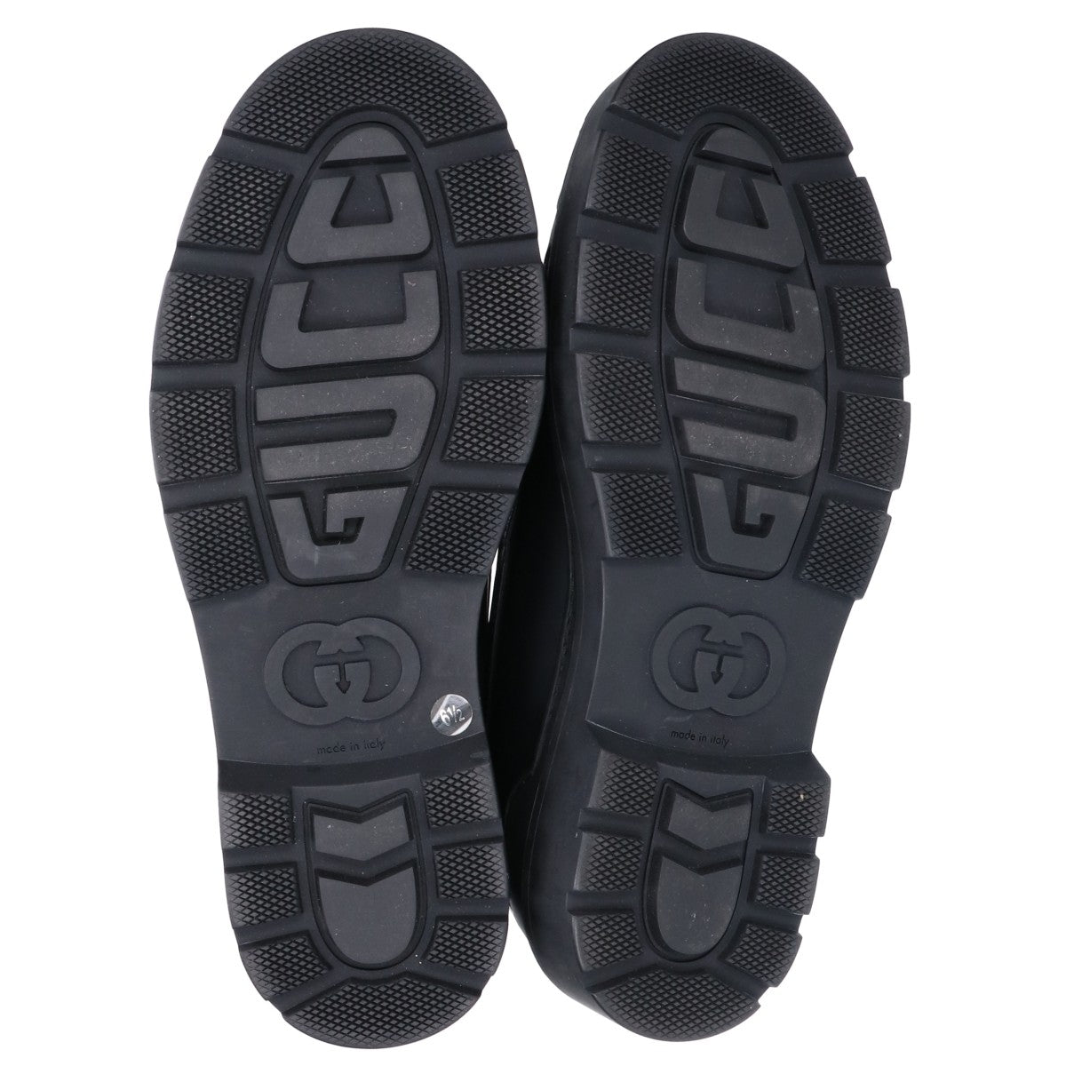 GUCCI グッチ 761519 ブラック レザー シェーリング ローファー シューズ