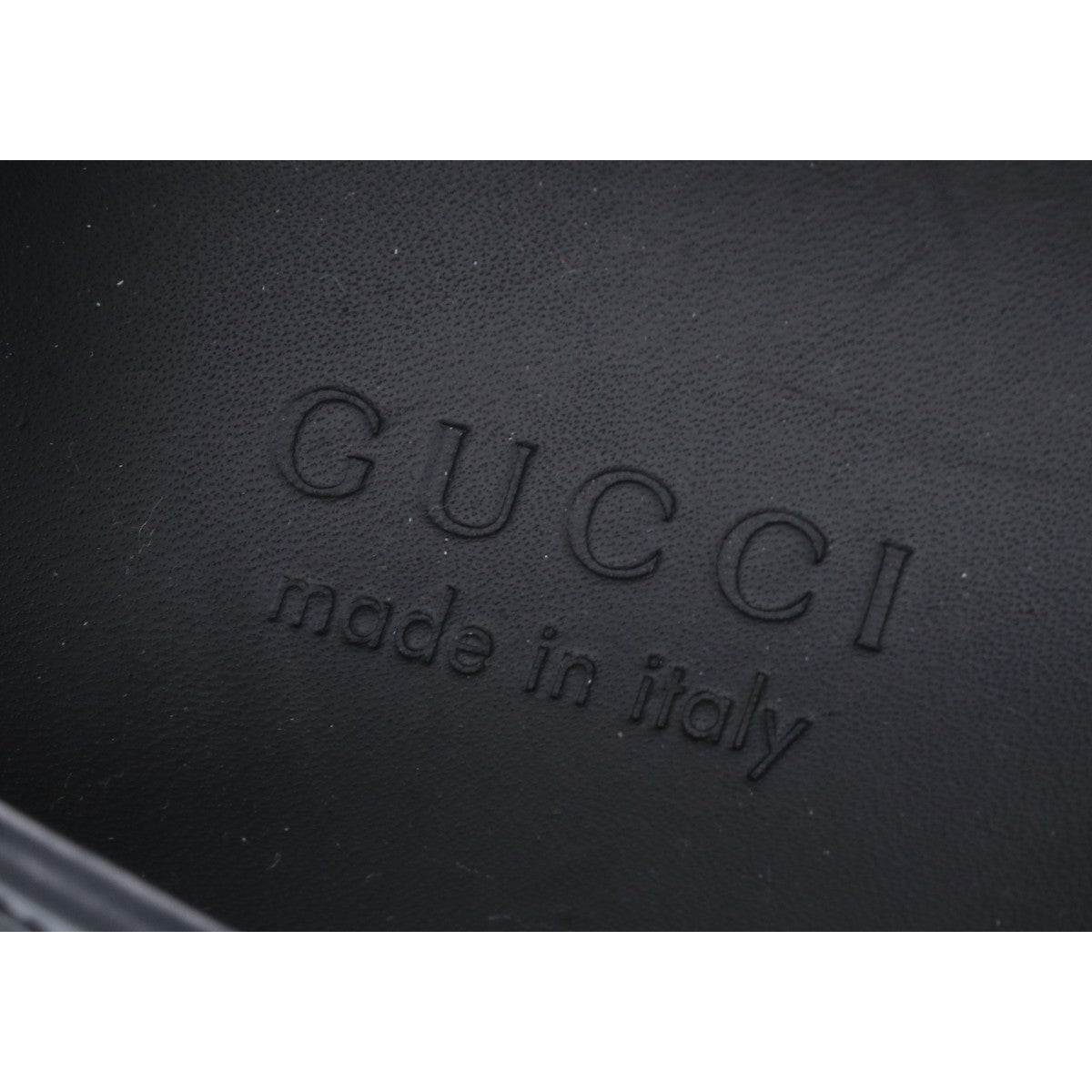 GUCCI グッチ 761519 ブラック レザー シェーリング ローファー シューズ