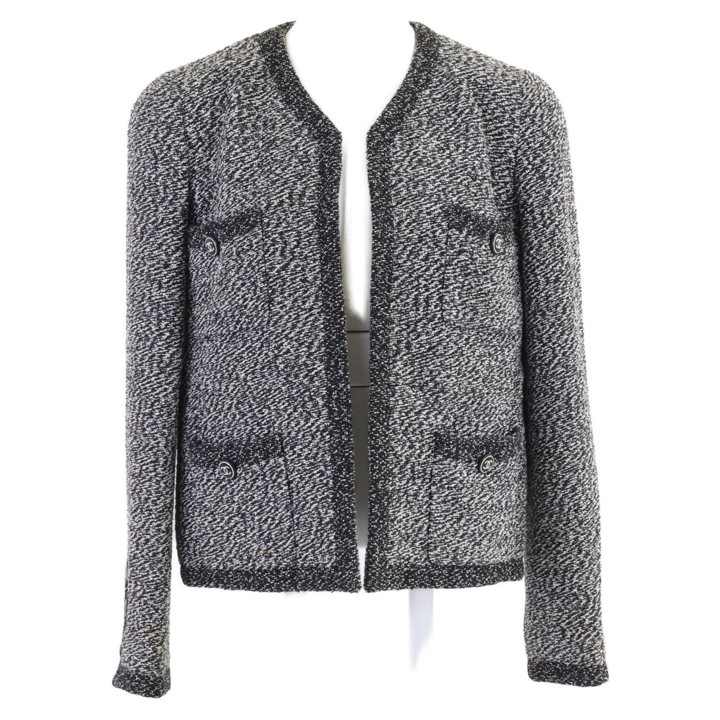 CHANEL シャネル 【国内正規】97C P08662V05287 ココマークボタン ツイード ノーカラージャケット ジャケット