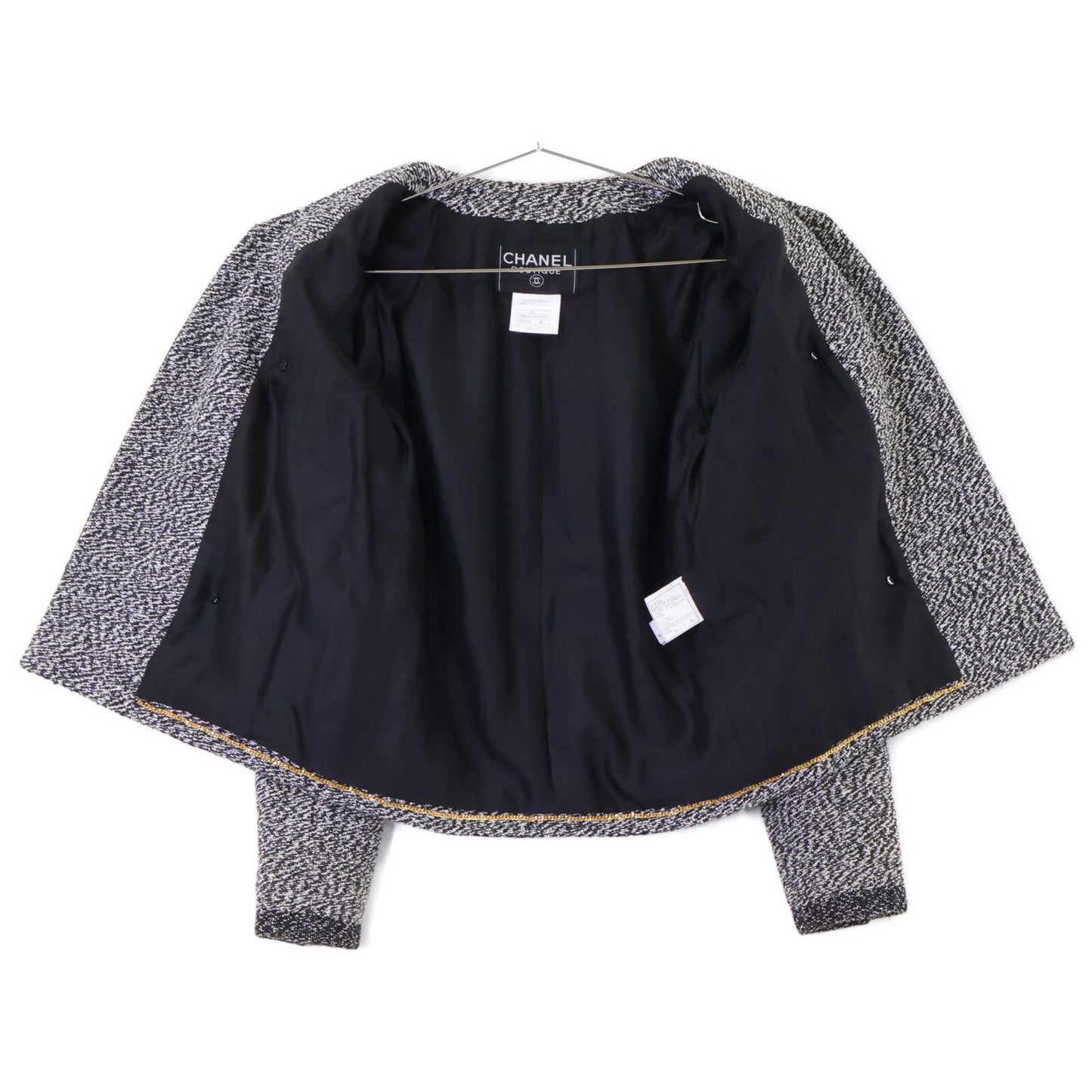 CHANEL シャネル 【国内正規】97C P08662V05287 ココマークボタン ツイード ノーカラージャケット ジャケット