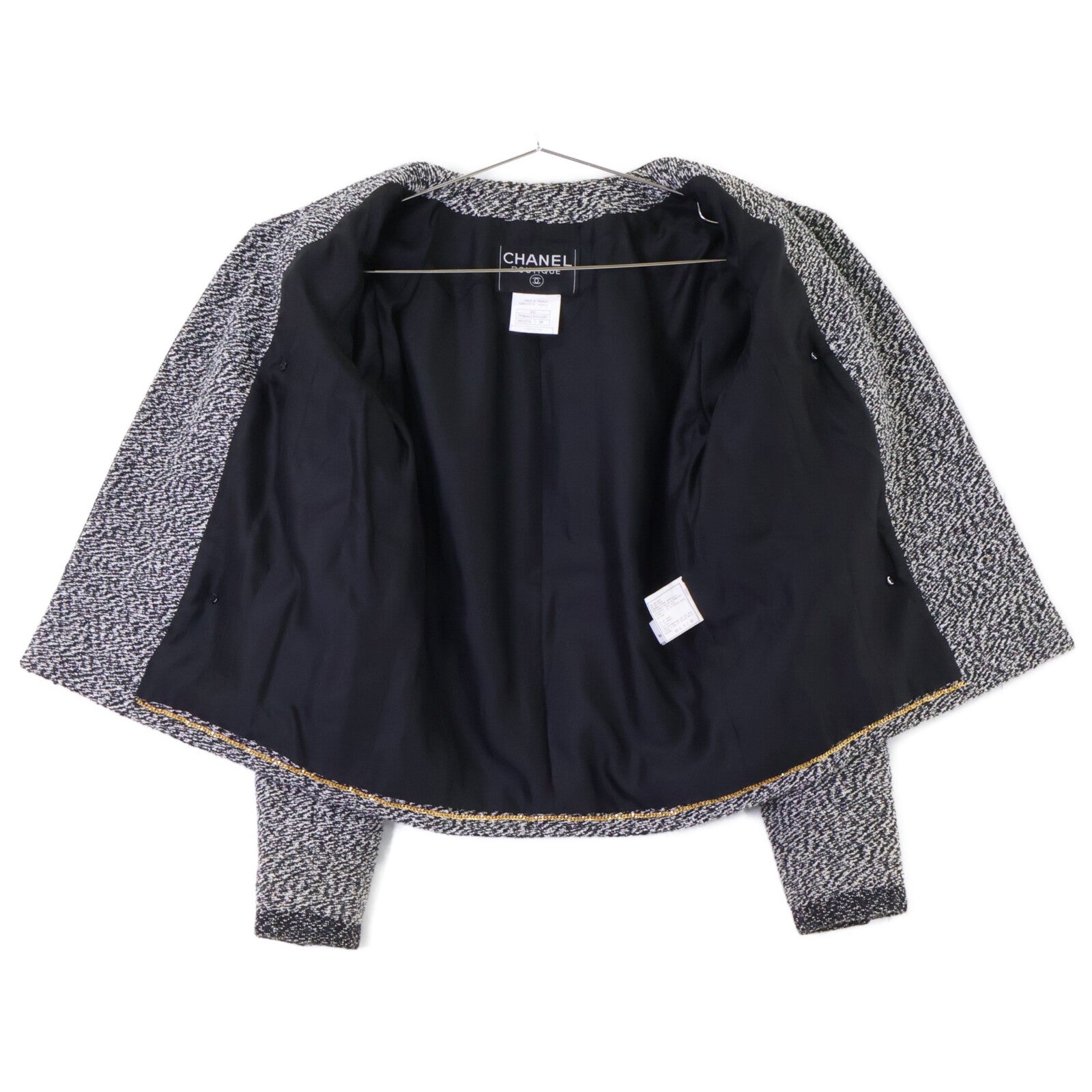 CHANEL シャネル 【国内正規】97C P08662V05287 ココマークボタン ツイード ノーカラージャケット ジャケット