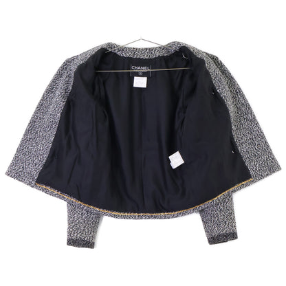 CHANEL シャネル 【国内正規】97C P08662V05287 ココマークボタン ツイード ノーカラージャケット ジャケット