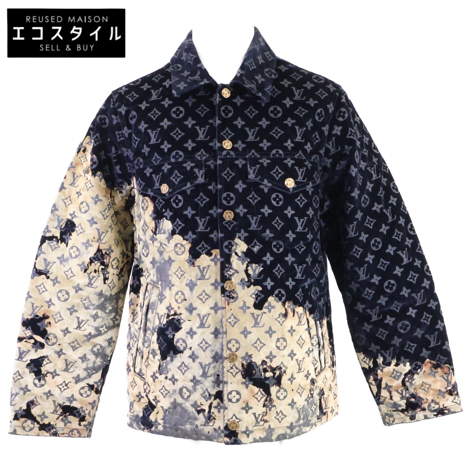 LOUIS VUITTON ルイヴィトン 【美品/国内正規/24年製】RM241M FRV HQA02W モノグラムブリーチ ベロアジャケット ジャケット