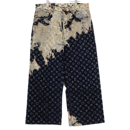 LOUIS VUITTON ルイヴィトン 【美品/国内正規/24年製】24ss RM241M FRV HQD02W モノグラムブリーチ ジップフライ ベロアパンツ ボトムス