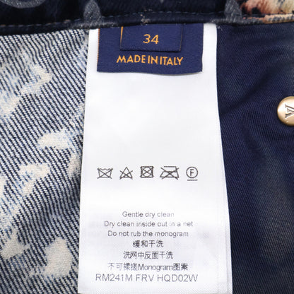 LOUIS VUITTON ルイヴィトン 【美品/国内正規/24年製】24ss RM241M FRV HQD02W モノグラムブリーチ ジップフライ ベロアパンツ ボトムス