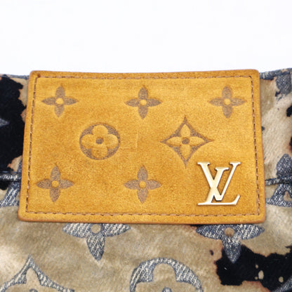 LOUIS VUITTON ルイヴィトン 【美品/国内正規/24年製】24ss RM241M FRV HQD02W モノグラムブリーチ ジップフライ ベロアパンツ ボトムス