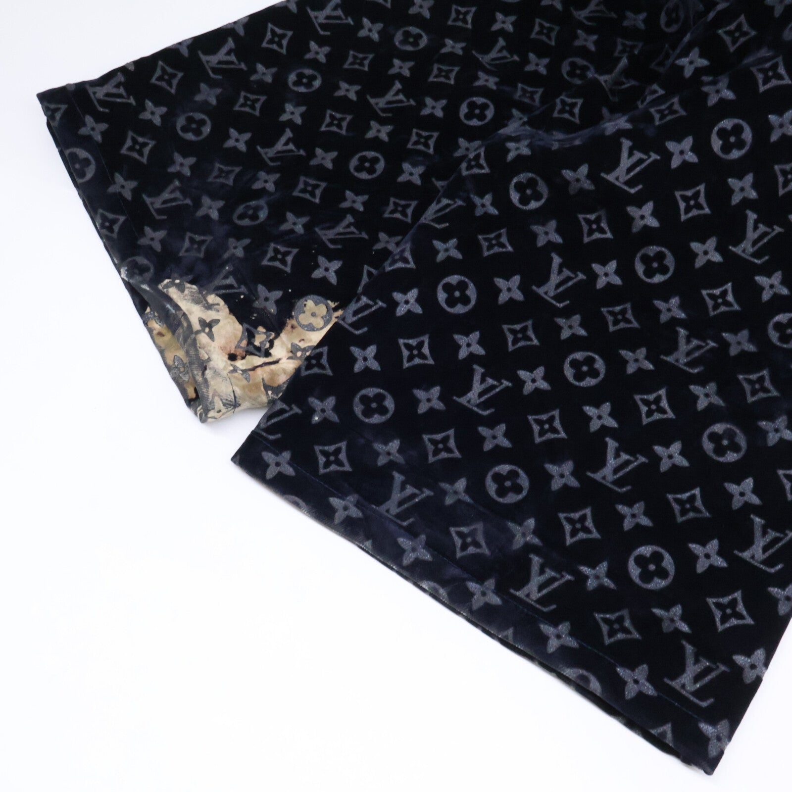 LOUIS VUITTON ルイヴィトン 【美品/国内正規/24年製】24ss RM241M FRV HQD02W モノグラムブリーチ ジップフライ ベロアパンツ ボトムス