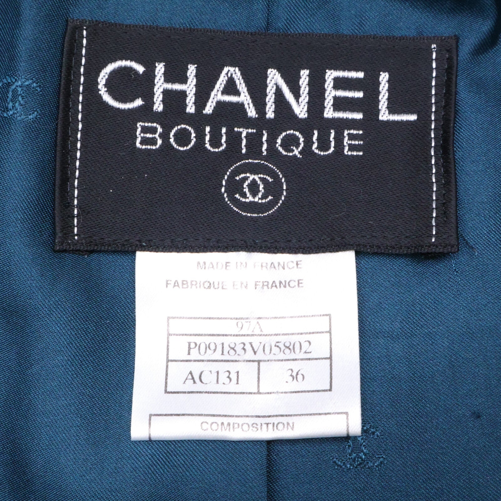 CHANEL シャネル 【国内正規】P09183V05802 チェック ココマークボタン ツイード ノーカラージャケット ジャケット