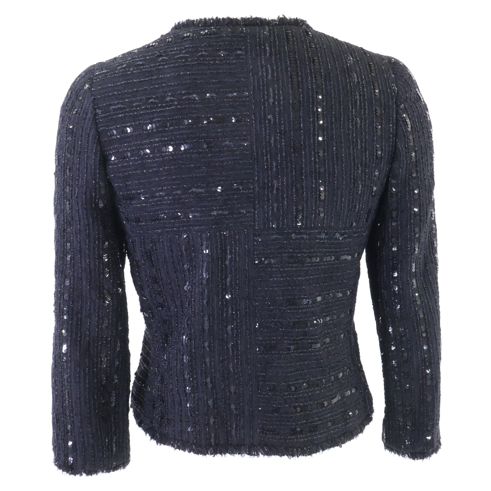 CHANEL シャネル 【国内正規】P14636V08298 スパンコール ノーカラージャケット ジャケット