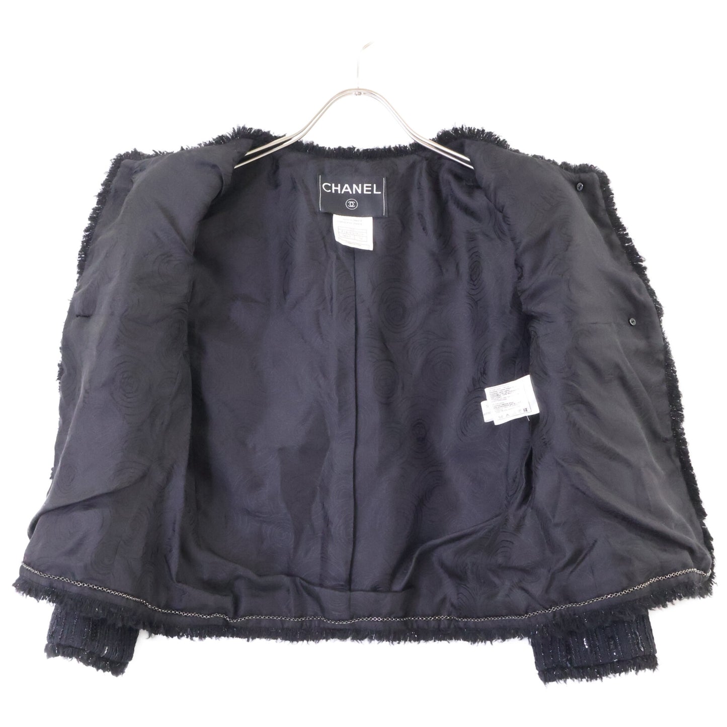 CHANEL シャネル 【国内正規】P14636V08298 スパンコール ノーカラージャケット ジャケット