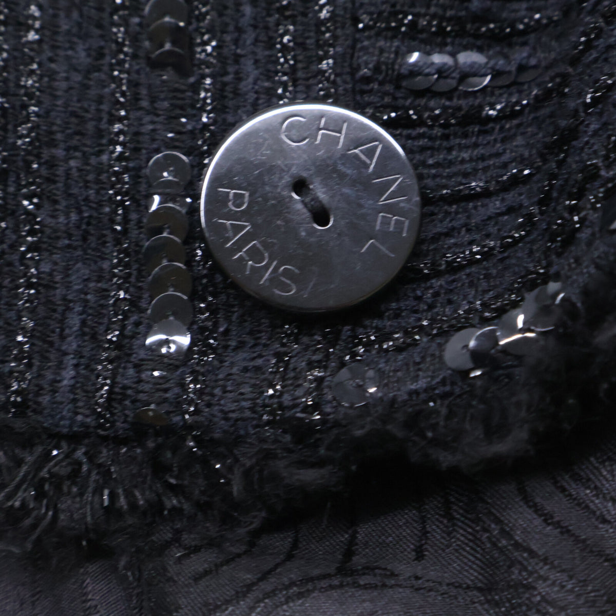 CHANEL シャネル 【国内正規】P14636V08298 スパンコール ノーカラージャケット ジャケット