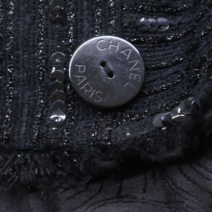 CHANEL シャネル 【国内正規】P14636V08298 スパンコール ノーカラージャケット ジャケット
