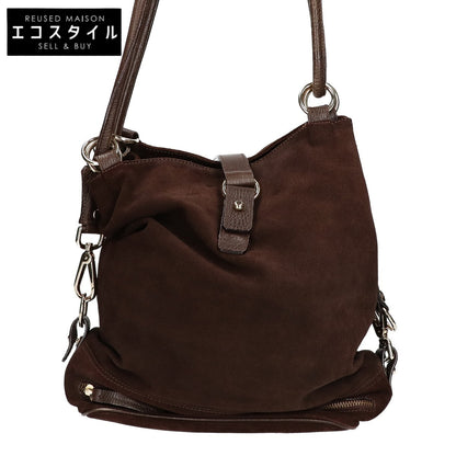 Max Mara マックスマーラ スエード/レザー ショルダーバッグ