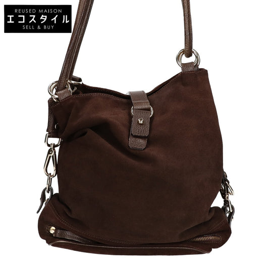 Max Mara マックスマーラ スエード/レザー ショルダーバッグ