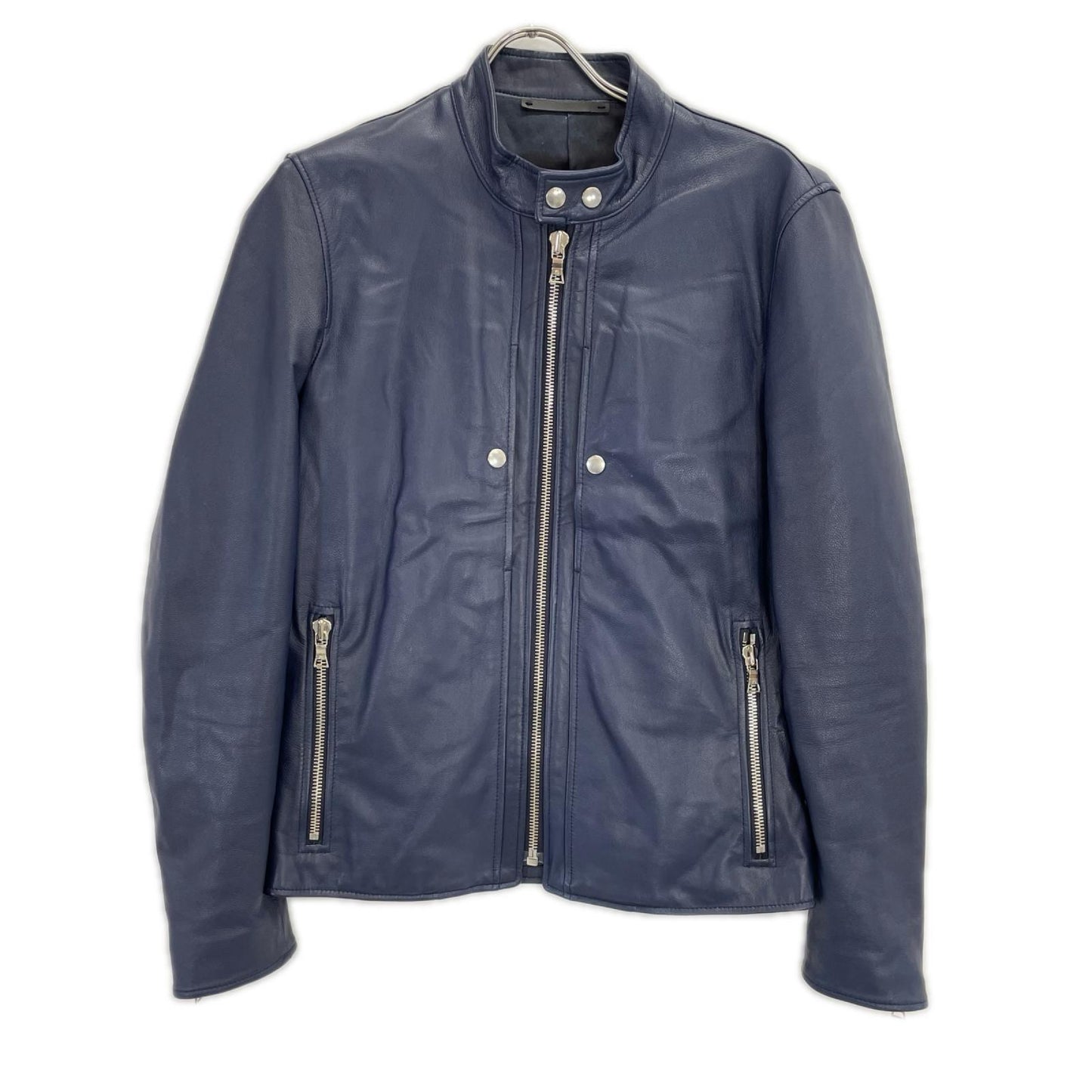 PaulSmith ポールスミス ネイビー ゴートレザー シングルライダースジャケット ジャケット