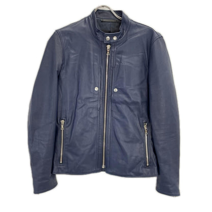 PaulSmith ポールスミス ネイビー ゴートレザー シングルライダースジャケット ジャケット