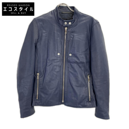 PaulSmith ポールスミス ネイビー ゴートレザー シングルライダースジャケット ジャケット