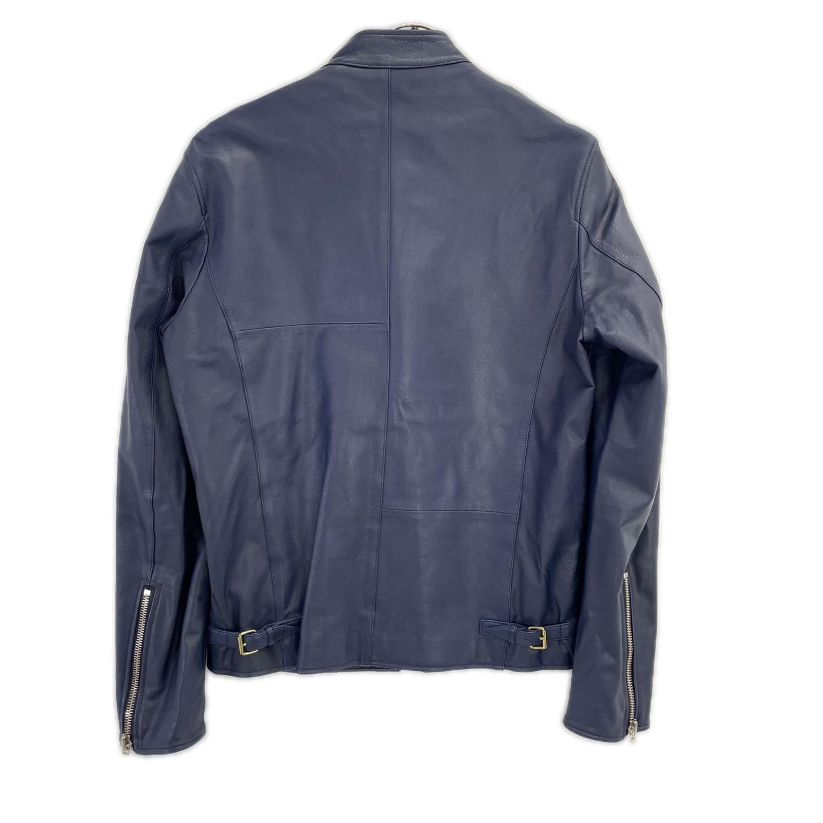 PaulSmith ポールスミス ネイビー ゴートレザー シングルライダースジャケット ジャケット