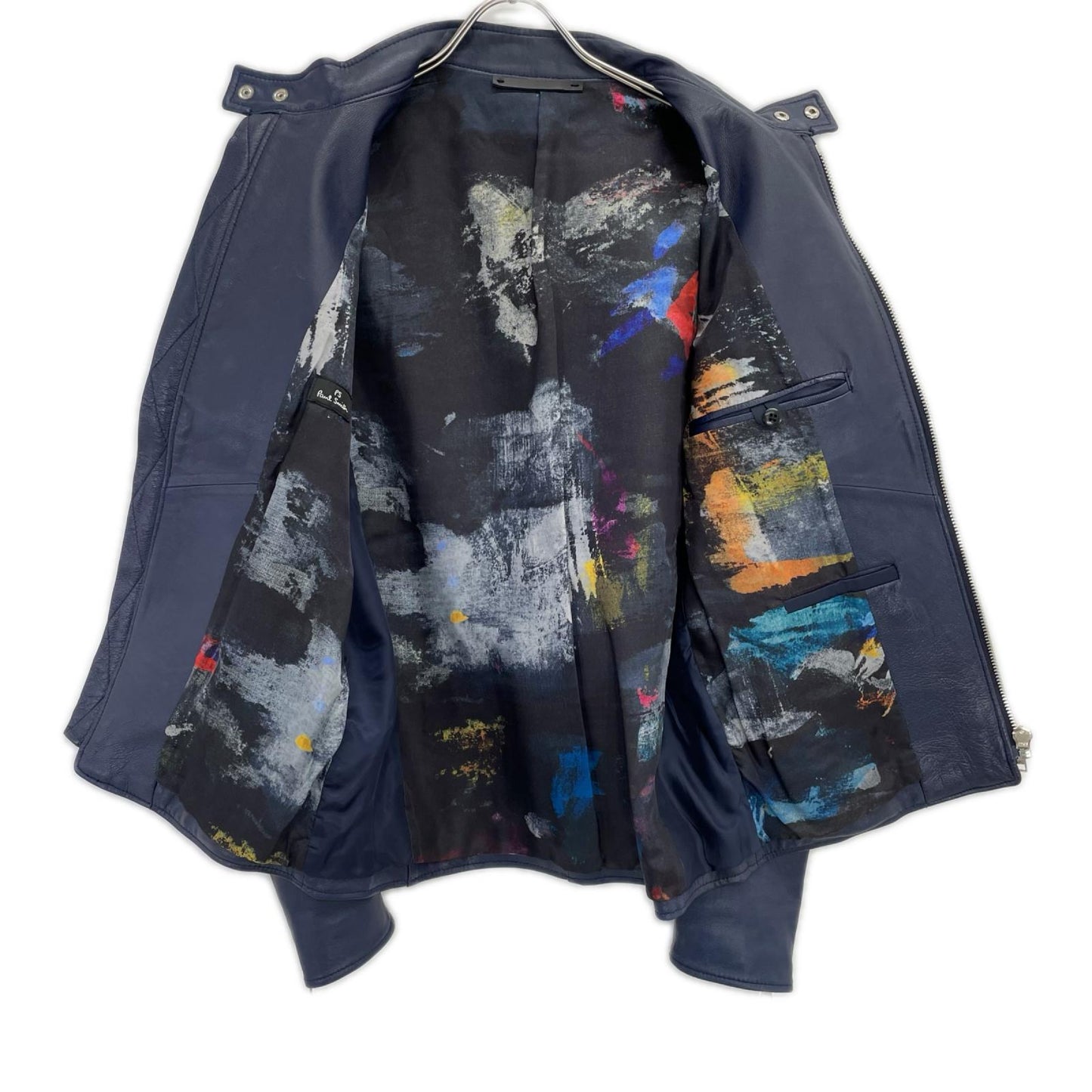 PaulSmith ポールスミス ネイビー ゴートレザー シングルライダースジャケット ジャケット