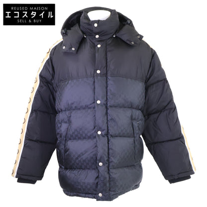 GUCCI グッチ 【美品/国内正規】598725 GGジャガード フード付ダウンジャケット ジャケット