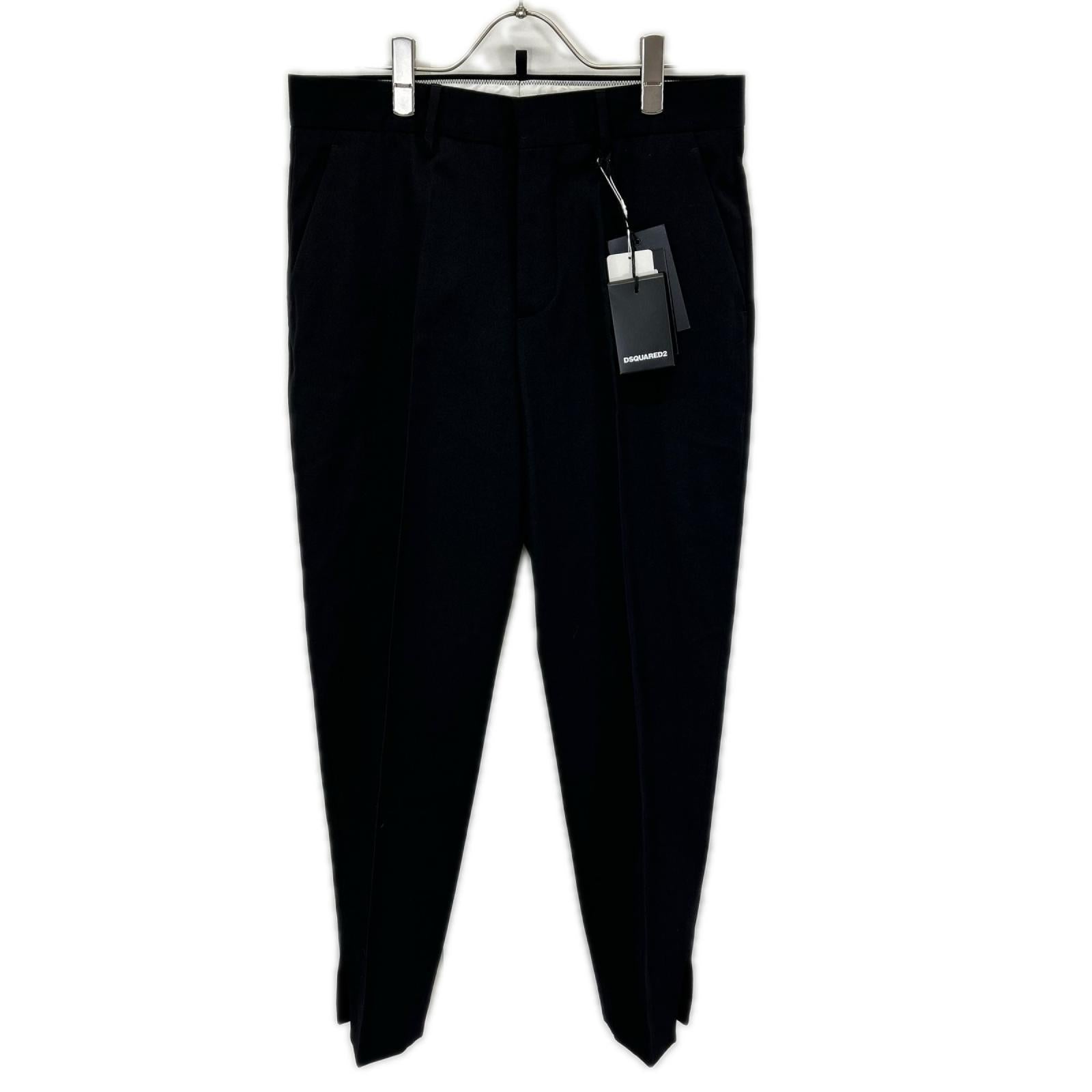 DSQUARED2 ディースクエアード S75KB0395 24年製 ブラック ウール スラックス パンツ ボトムス