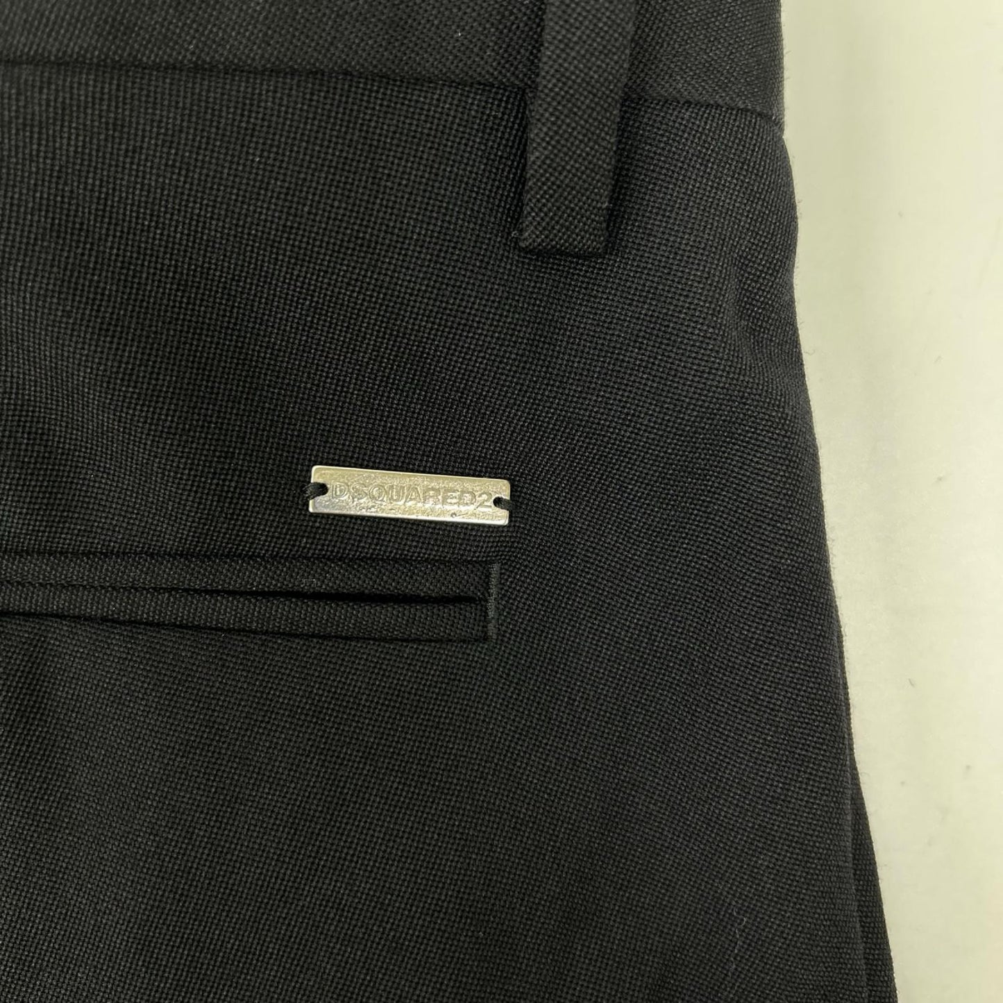 DSQUARED2 ディースクエアード S75KB0395 24年製 ブラック ウール スラックス パンツ ボトムス