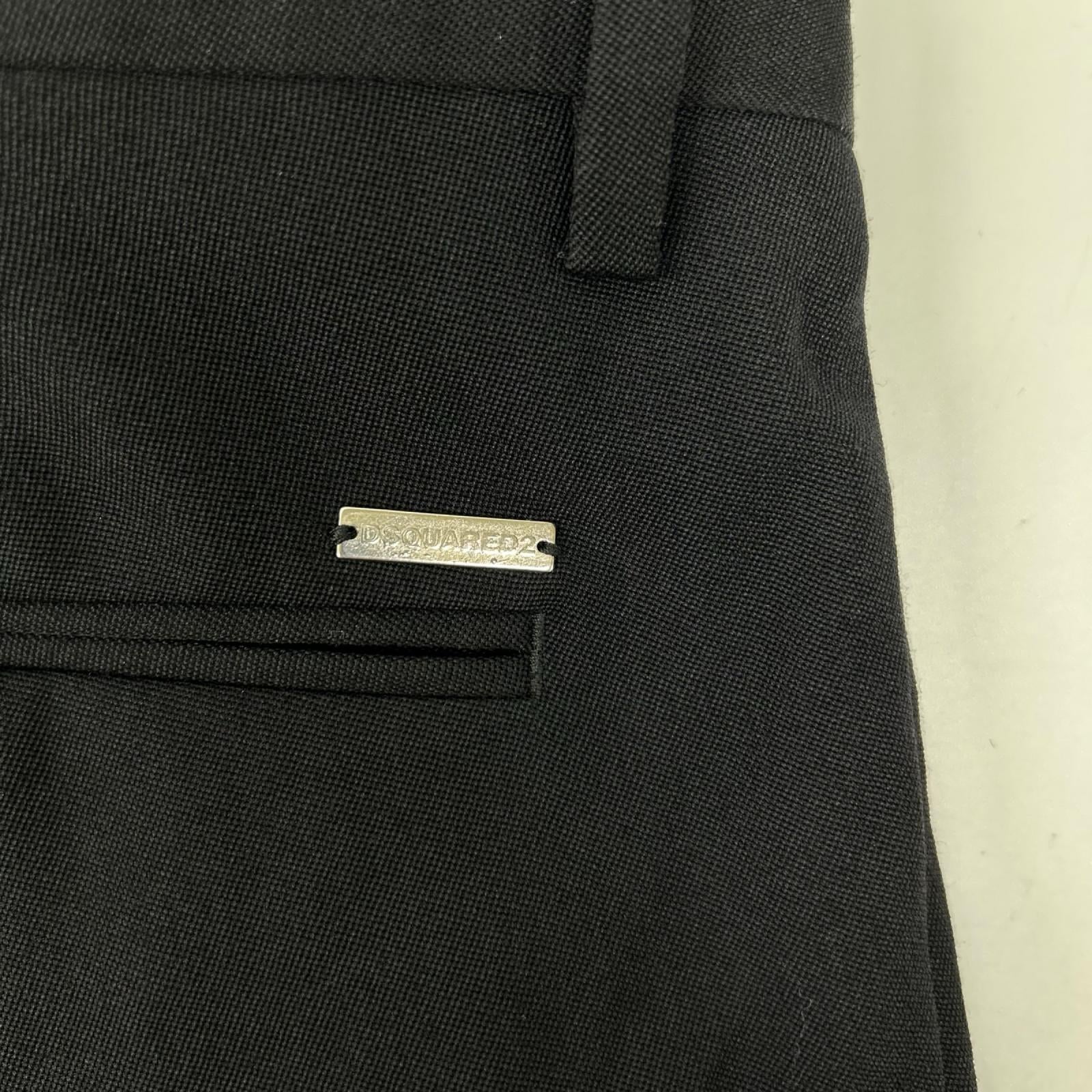DSQUARED2 ディースクエアード S75KB0395 24年製 ブラック ウール スラックス パンツ ボトムス