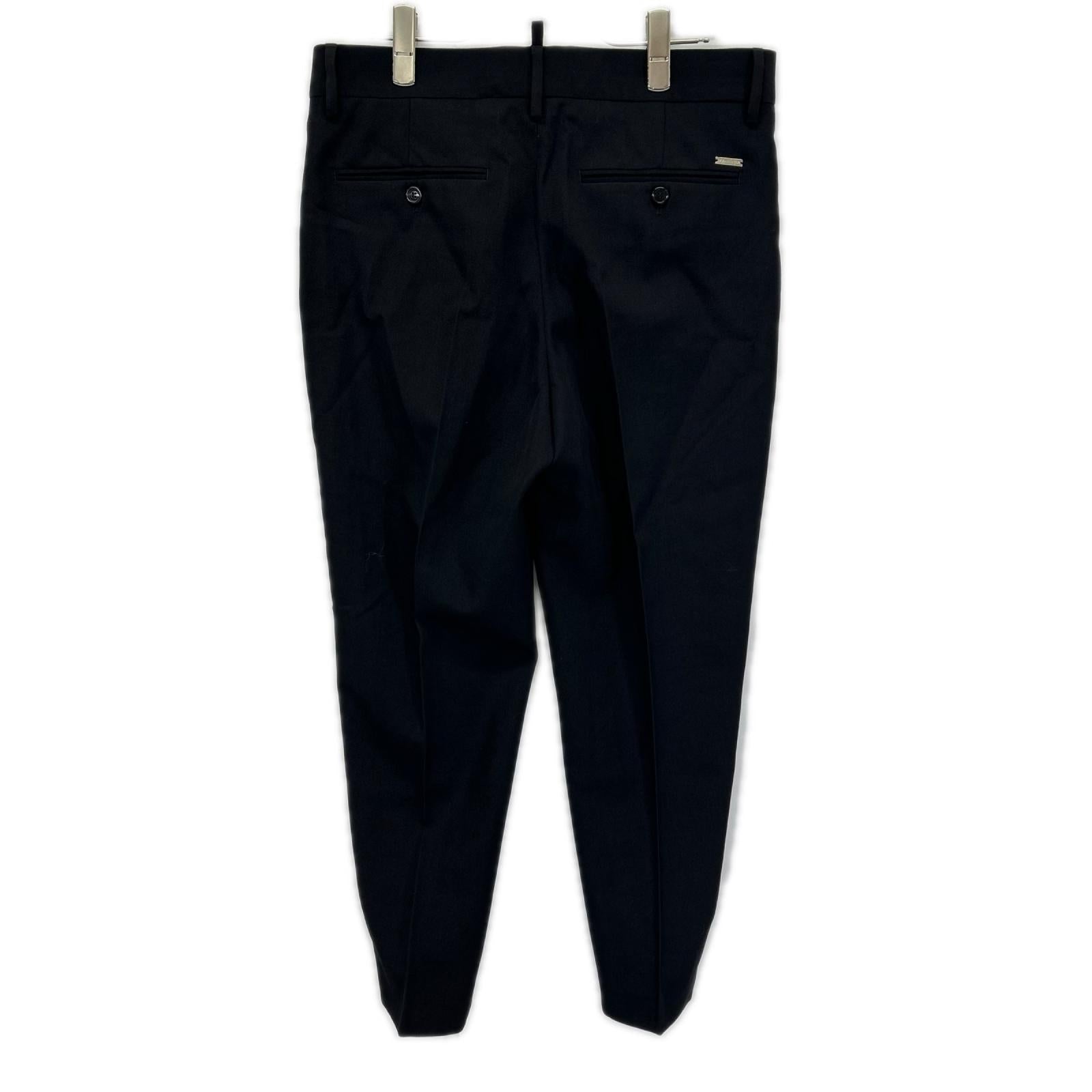 DSQUARED2 ディースクエアード S75KB0395 24年製 ブラック ウール スラックス パンツ ボトムス