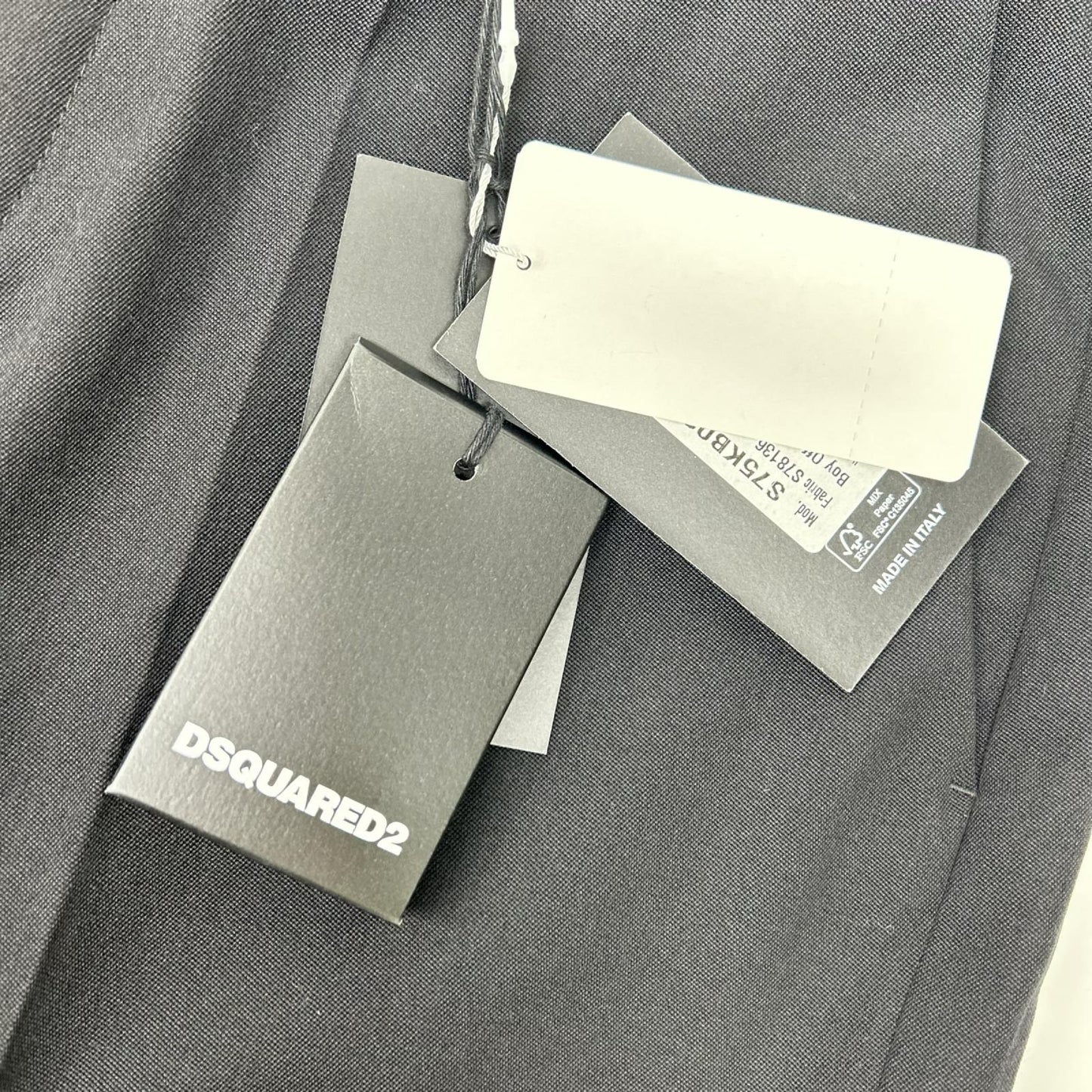 DSQUARED2 ディースクエアード S75KB0395 24年製 ブラック ウール スラックス パンツ ボトムス