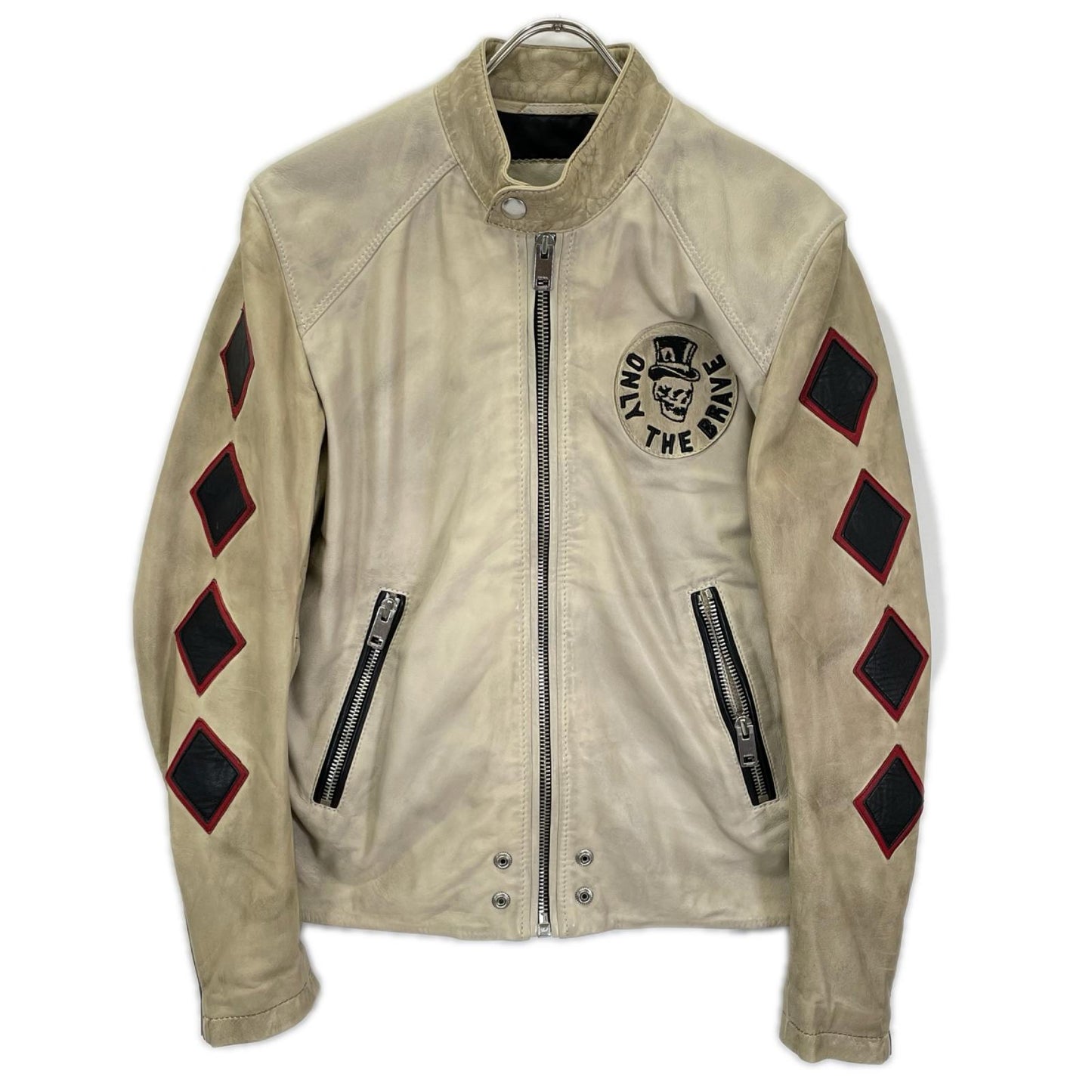 DIESEL ディーゼル ベージュ ラムレザー ヴィンテージ加工 ワイルド スピリット ジャケット ジャケット