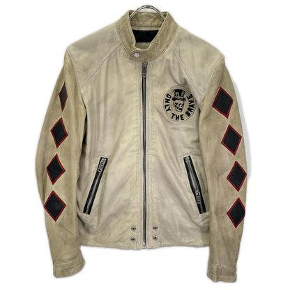DIESEL ディーゼル ベージュ ラムレザー ヴィンテージ加工 ワイルド スピリット ジャケット ジャケット