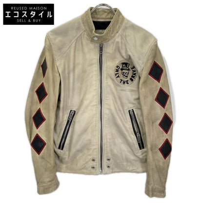 DIESEL ディーゼル ベージュ ラムレザー ヴィンテージ加工 ワイルド スピリット ジャケット ジャケット