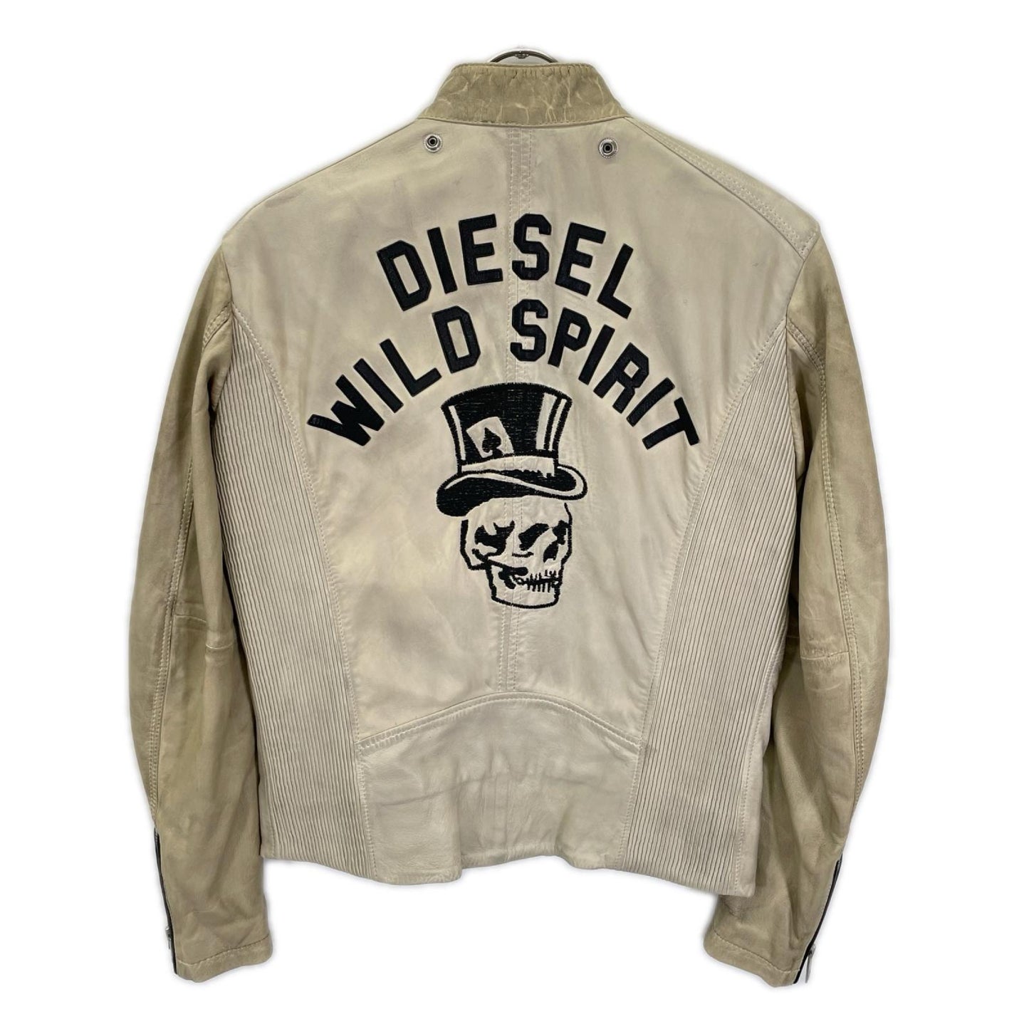 DIESEL ディーゼル ベージュ ラムレザー ヴィンテージ加工 ワイルド スピリット ジャケット ジャケット