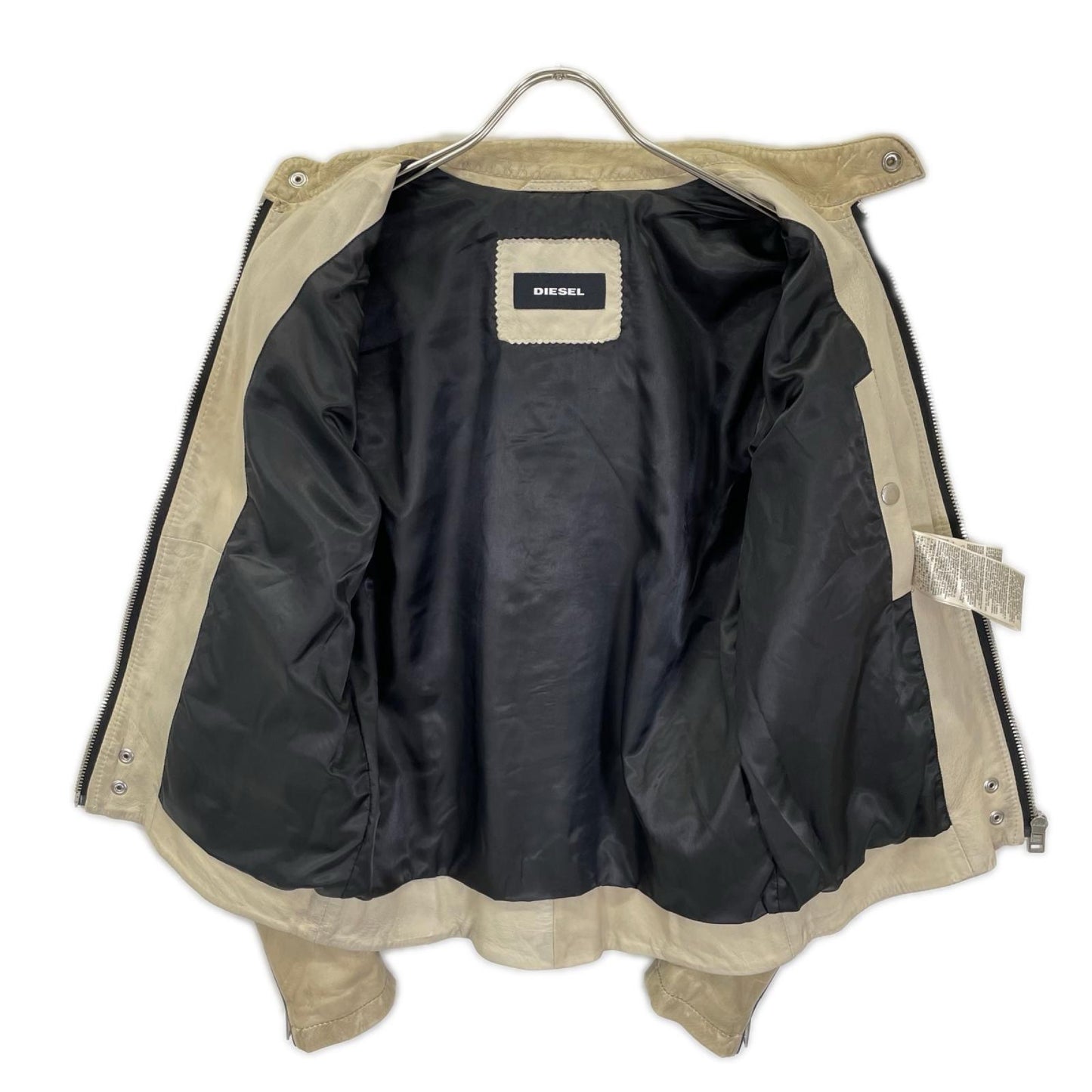DIESEL ディーゼル ベージュ ラムレザー ヴィンテージ加工 ワイルド スピリット ジャケット ジャケット