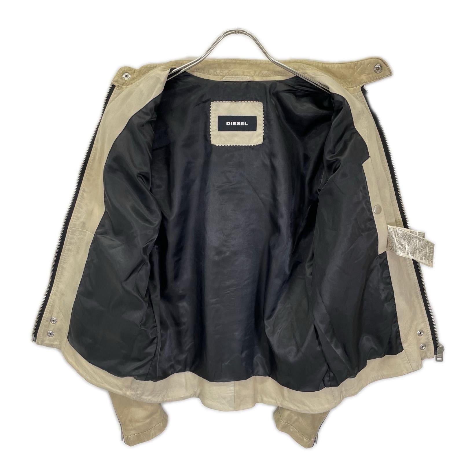 DIESEL ディーゼル ベージュ ラムレザー ヴィンテージ加工 ワイルド スピリット ジャケット ジャケット