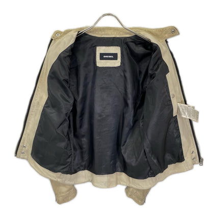 DIESEL ディーゼル ベージュ ラムレザー ヴィンテージ加工 ワイルド スピリット ジャケット ジャケット