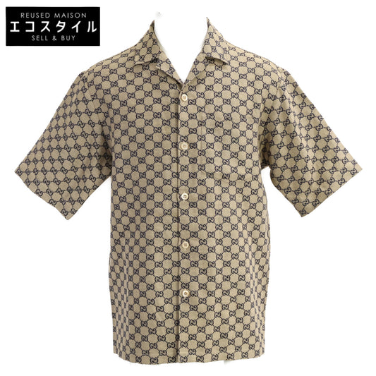 GUCCI グッチ 【美品/国内正規/23年製】742707 ZAM7G GGリネン ブレンド キャンバス シャツ トップス