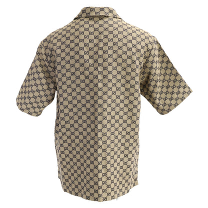 GUCCI グッチ 【美品/国内正規/23年製】742707 ZAM7G GGリネン ブレンド キャンバス シャツ トップス