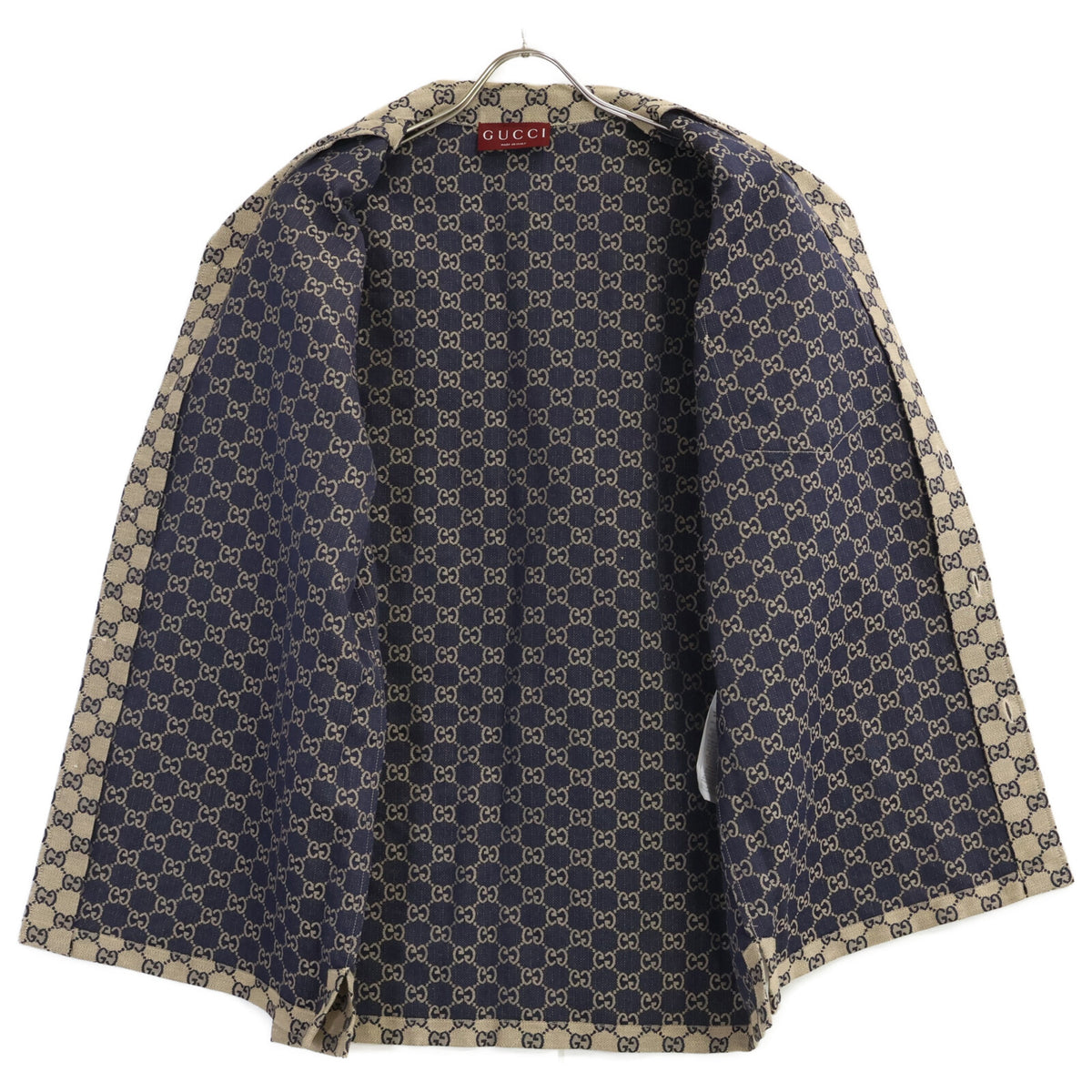 GUCCI グッチ 【美品/国内正規/23年製】742707 ZAM7G GGリネン ブレンド キャンバス シャツ トップス