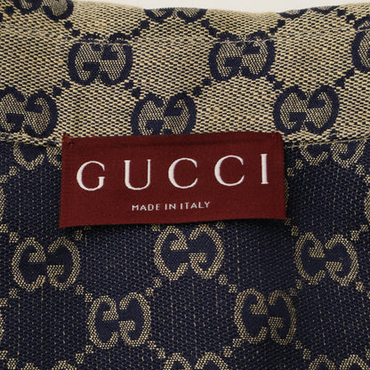 GUCCI グッチ 【美品/国内正規/23年製】742707 ZAM7G GGリネン ブレンド キャンバス シャツ トップス