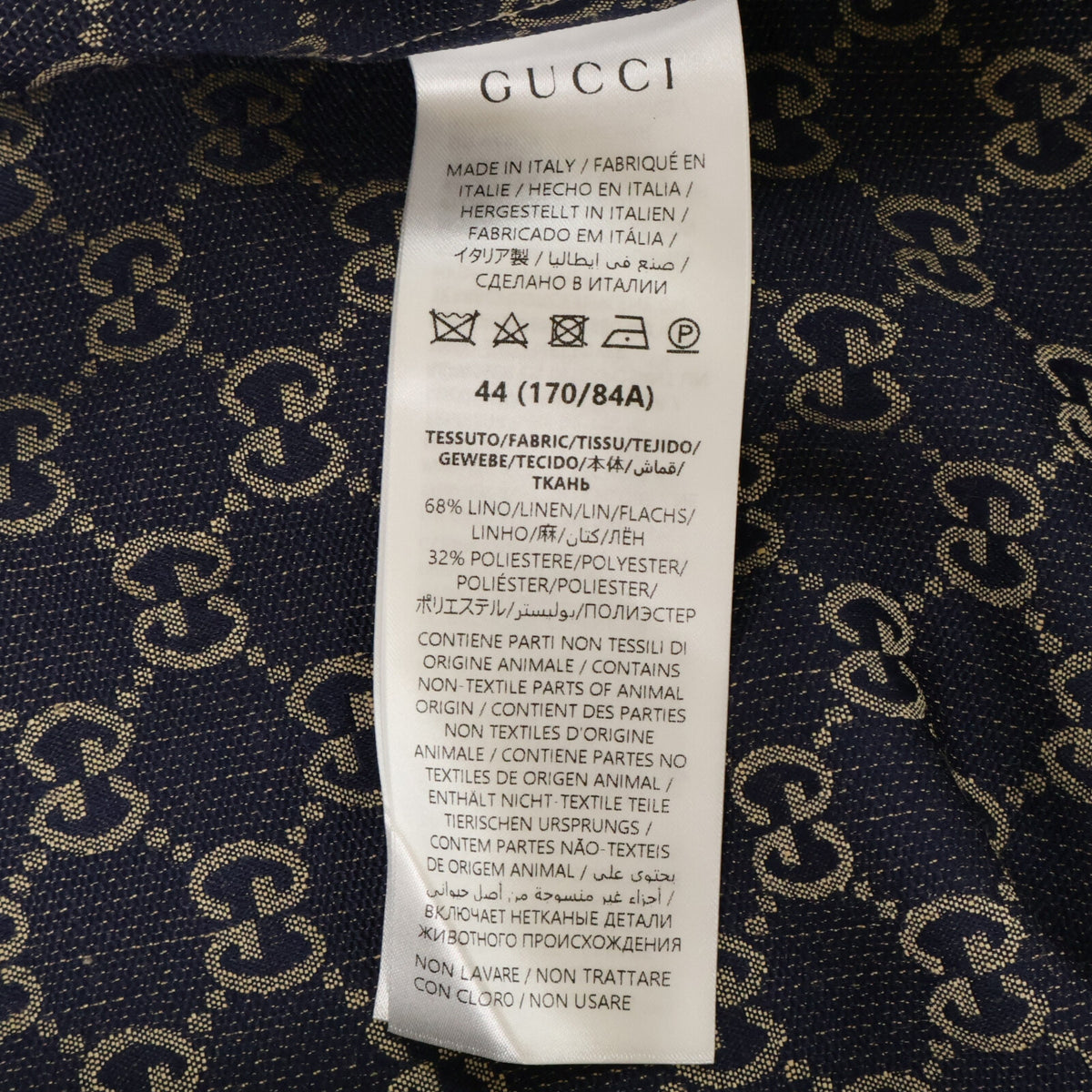 GUCCI グッチ 【美品/国内正規/23年製】742707 ZAM7G GGリネン ブレンド キャンバス シャツ トップス