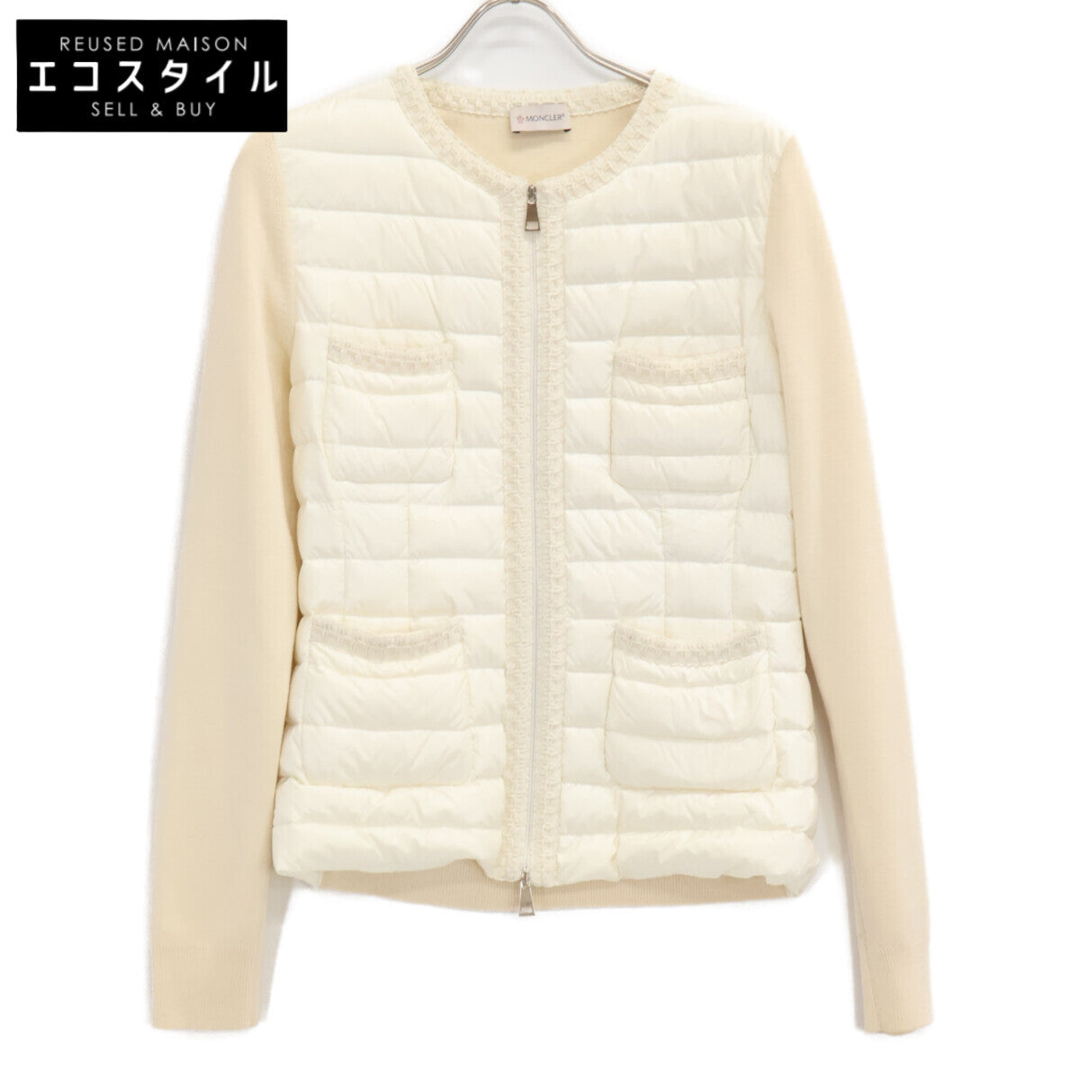 MONCLER モンクレール F10939B50800 CARDIGAN TRICOT ニット/ダウン切替 ノーカラージャケット ジャケット