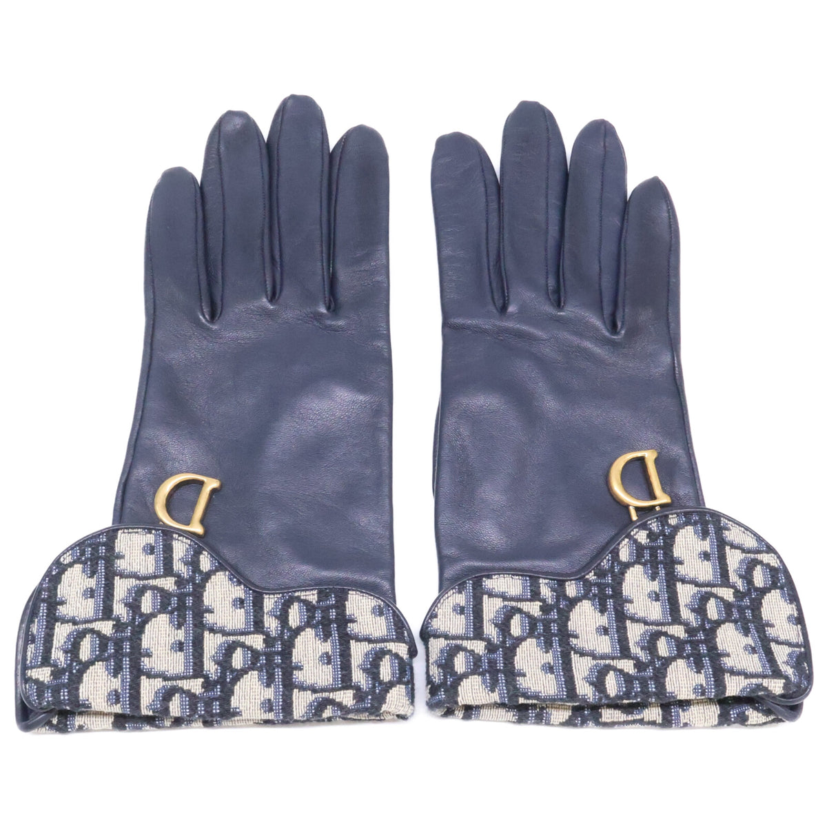 DIOR ディオール 95GLO751G501 SADDLE GLOVE ディオールオブリーク ジャカード/ラムスキン サドル グローブ