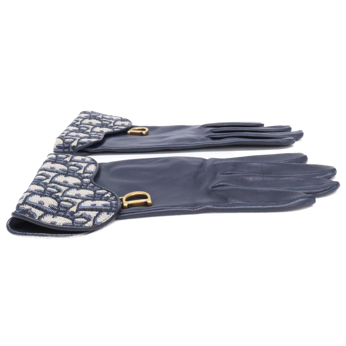 DIOR ディオール 95GLO751G501 SADDLE GLOVE ディオールオブリーク ジャカード/ラムスキン サドル グローブ