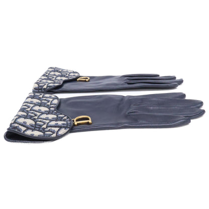 DIOR ディオール 95GLO751G501 SADDLE GLOVE ディオールオブリーク ジャカード/ラムスキン サドル グローブ