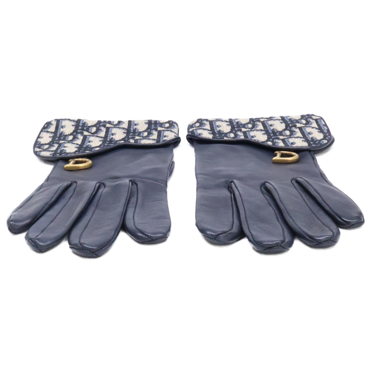 DIOR ディオール 95GLO751G501 SADDLE GLOVE ディオールオブリーク ジャカード/ラムスキン サドル グローブ