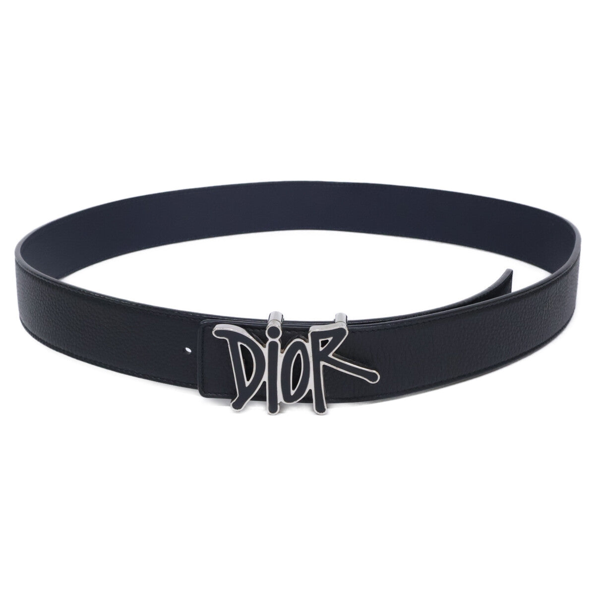 DIOR ディオール x Shawn Stussy ショーンステューシー 20AW ロゴバックル リバーシブルレザー ベルト